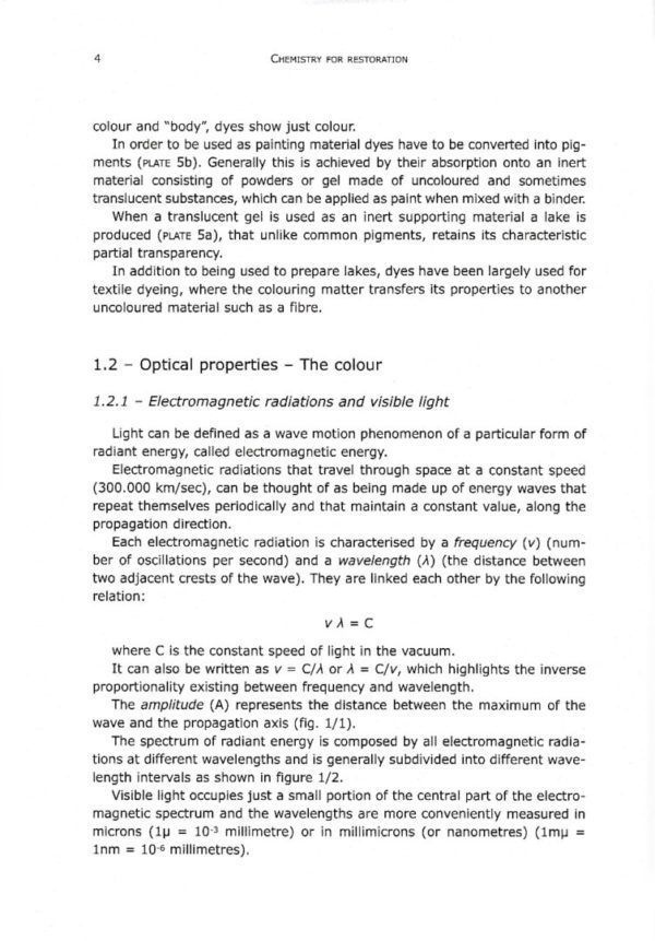 Chemistry for Restoration. Painting and Restoration Materials Nardini