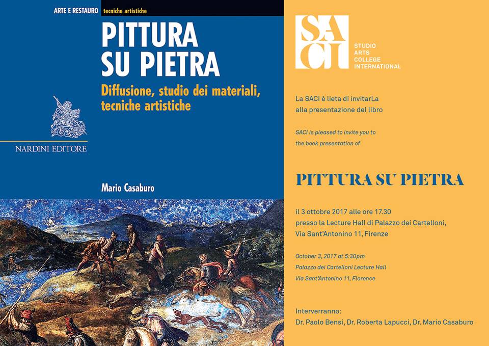 Pittura su Pietra di Mario Casaburo al SACI di Firenze. 3 ottobre 2017