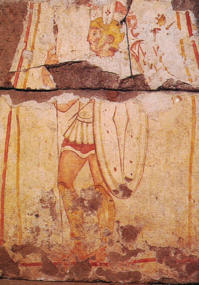 Capua antica - Tecnica esecutiva di un gruppo di tombe dipinte